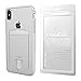 FOGEEK iPhone X Case, [Slim Fit][Wireless Charger Compatible] Protective Soft TPU Anti-Scratch & Shock-Absorbing Flexible Bumper Case with Card Slot Compatible for Apple iPhone X