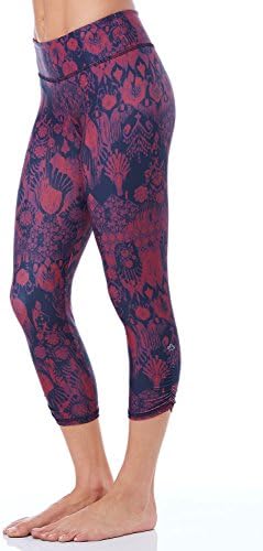 SUP Yoga Capri-Jala Brocade Red-Medium (M)