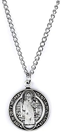 Patron and Protector MedalsSterling Silver Catholic Patron Saint Dime Size Medal Pendant, 3/4 Inch