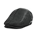 LETHMIK Flat Cap Cabby Hat Genuine Leather Vintage Newsboy Cap Ivy Driving Cap