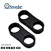 ESPEEDER 2pcs AN6 Billet Aluminum Dual Oil Fuel Water Line Hose Separator Clamp Black