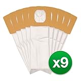 Ximoon 9 Pack Type Q HEPA Vacuum Bags for Hoover Platinum Upright Vacuums; Replace Hoover Part Nos. AH1017, AH10000, UH30010COM