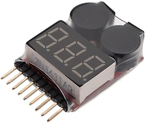 Battery Voltage Tester Battery Monitor Buzzer Alarm For 1S-8S Lipo Battery