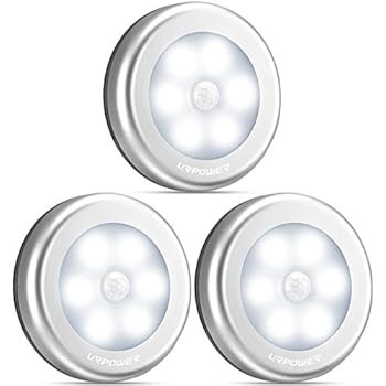 URPOWER Motion Sensor Closet Light, Motion-sensing Battery Powered LED Stick-Anywhere Nightlight,Wall Light for Entrance,Hallway,Basement,Garage,Bathroom,Cabinet,Closet