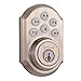 Kwikset 99100-044 SmartCode ZigBee Touchpad Smart Lock works with Echo Plus & Alexa, featuring SmartKey, Satin Nickel