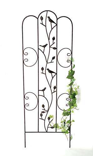 DanDiBo Rankhilfe Metall mit Vögel Blumengitter 110 cm Freistehend Rankgitter 1858 Steckzaun Kletterhilfe Zaun – Bild 6