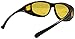 Ideal Eyewear Night Driving Wear Over Glasses Yellow Lens Fit Over Glasses (Black Frame with case, Medium)
