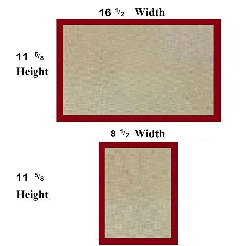 Click Here to See More Images 2 Pack Silicone Baking Mat Non Stick Heat Resistant Liner Oven Sheet Mats Combo