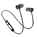 Bluetooth Headphones, Wireless Neckband Earbuds Sport Bluetooth Headsets In-Ear Waterproof Earphones with Mic Magnetic Attraction Stereo Earphones Secure Fit Design, Superior Sound for Sport (Black)