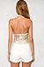 Simplee Apparel Women's Halter Neck Tank Crop Top Sleeveless Lace Vest Bustier, Gold, 1/9, Large