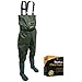 Chest Fishing Waders for Men & Women with Boots- Hunting Nylon PVC Boothfoot Waders - Includes Bonus Wader Hanger & Wading Belt - Leak-Proof & Waterproof Guaranteed
