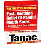 Tanac Fast Sooting Relief of Painful Mouth Sores Liquid - 0.45 Oz (Pack of 3)