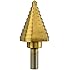 Neiko 10194A Titanium Step Drill Bit, High Speed Steel | 1/4" to 1-3/8" | Total 10 Step Sizes