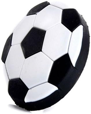 Unilocks Children Room Cabinet Rubber Drawer Pull Knobs Football (D: 1.57 Inch H: 0.90 Inch) (Black Football)