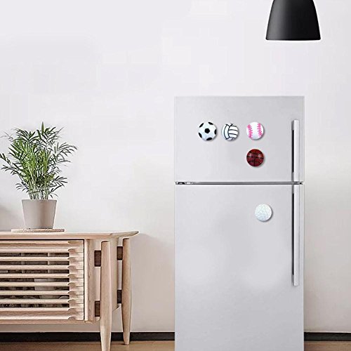 Taloyer 1 Pcs Household Mini Sport Balls Magnet for Home Kitchen Refrigerator Mobile Phone Shell Football Basketball Baseball Volleyball Golf (#1)