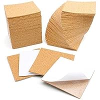 30-Pack Self-Adhesive Cork Sheets 4x4 Inches - DIY Coaster Backing & Craft Supplies