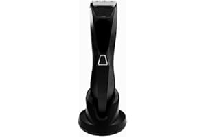 Lijecozy Body Hair Trimmer for Men: Pubic Hair Trimmer with Mirror & LED Display, Silver Gray