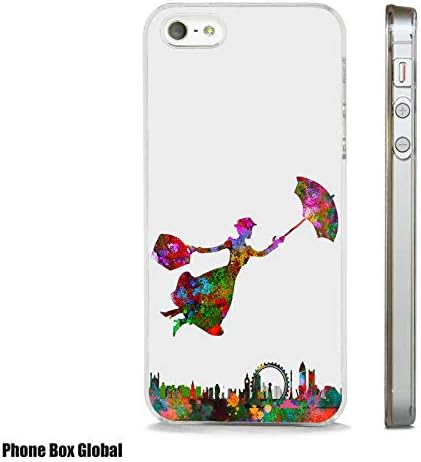 NEW MARY POPPINS ABSTRACT ART CLEAR RIM CASE COVER FITS APPLE (IPHONE 7 PLUS)