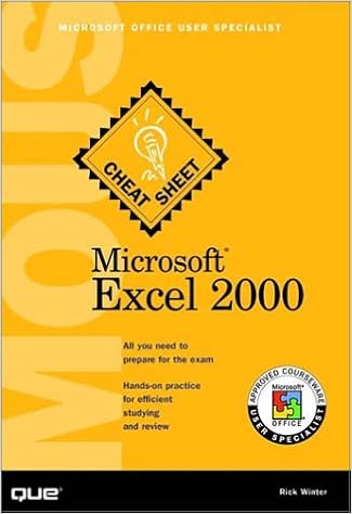 Microsoft Excel 2000 Mous Cheat Sheet Winter Rick 9780789721167 Amazon Com Books
