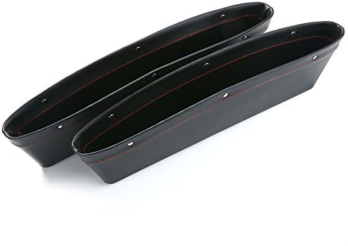 Seat Pocket Car Gap Filler Console Caddy Catcher  Item PU Leather Pack of 2