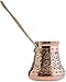 CopperBull XXL Heavy Duty Engraved Copper Turkish Greek Coffee Pot Stovetop Coffee Maker Cezve Ibrik Briki with Brass Handle (24 Oz)