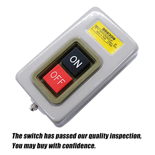 mxuteuk AC 220V/380V Push Button Switch On/Off Start Stop Switch 3
