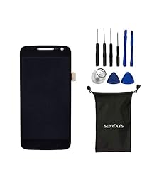 sunways visualización táctil digitalizador visualización Repuesto para Motorola Moto G4 Play (Negro)