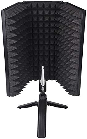 Winbang Sound Shield, Foldable Microphone Acoustic Isolation Shield Acoustic Foams Panel Studio for Recording Live Broadcast Microphone Accessories