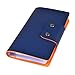 Nicely Neat Leatherette Business Card / Credit Card Organizer Book, 96-Cell, Marine Blue