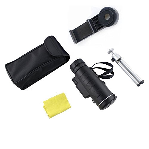 Kepeak High Power Prism Monocular Telescope, Phone Zoom Lens Dual Focus Adjustment, with Phone Holder and Tripod - Camping, Hiking, Bird Watching and Hunting Gifts for Men - Thumbnail 6