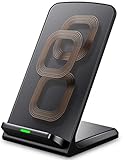 iPhone X Wireless Charger, ElleSye 3-Coil Qi Wireless Charger Stand for iPhone X, iPhone 8/8 Plus, Samsung Galaxy S9/S9 Plus/Note8/S8/S8 Plus/S7/S7 Edge/S6 Edge Plus, LG G6 and All QI-Enabled Devices