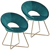 Teal Modern Accent Chair Set of 2,Reception Arm Chair Mid-Century Leisure Lounge Chairs Velvet Cushion for Living Room Easy Assembly