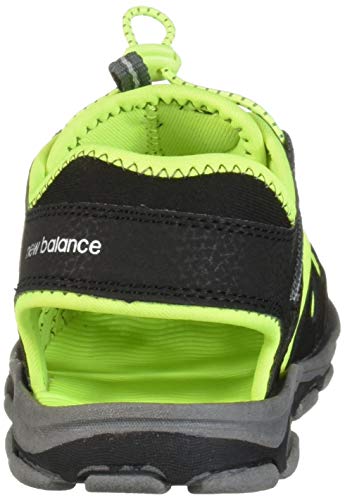 New Balance Unisex-Kid's Adirondack Sandal Sport, Black/Lime, P11W W US Little Kid - Thumbnail 2
