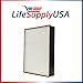 Replacement HEPA Filter to fit Hamilton Beach 04912 TrueAir Air Purifier Models 04160, 04161, 04150 By LifeSupplyUSA