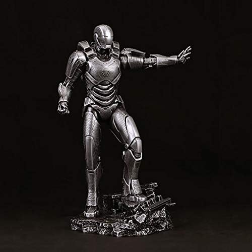 JTWMY Model Toy Movie Characters Avengers War Machine Decoration Souvenirs/Collections/Crafts/Gifts Iron Man 19cm Toy Statue (Color : Iron)