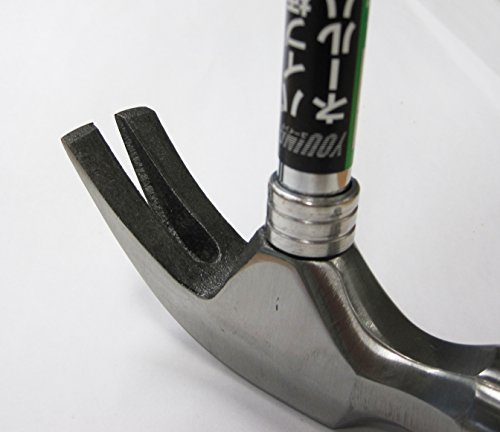 Kakuri Sangyo 13227 Multi-Purpose Nail Hammer – 11.8" Pipe Handle, 12 Oz Head, Carbon Steel, For DIY, Carpentry, And Nail Pulling