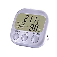 Bestpriceam Digital LCD Thermometer Humidity Temperature Meter Hygrometer Gauge Clock