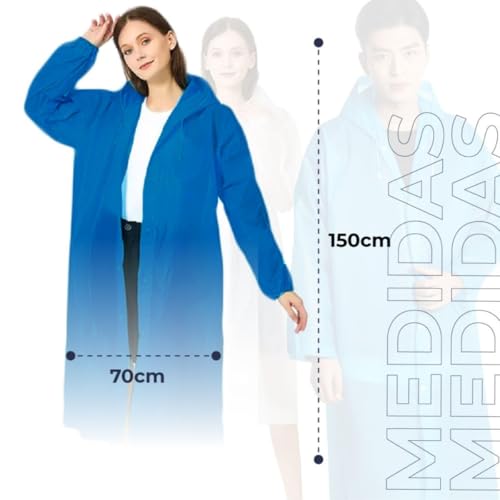 Capa de Chuva Adulto Unissex EVA Branco Transparente com Capuz Ajustável Impermeável Reutilizável Shows Parques Viagens Passeios Poncho Masculina Feminina
