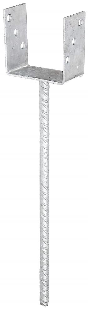 U-Shaped Post Stirrups with Extra-Long Concrete Anchor Riffler Tool Steel Galvanised Opening Width lichte Breite: 101 mm