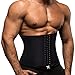TOAOLZ Mens Sweat Sauna Suit Waist Trainer Neoprene Workout Body Shaper Slimming Corset Adjustable Belt Back Support Band Black