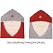 CheeseandU Christmas Chair Covers Set of 2, Red Grey Santa Claus Hat with White Beard Slipcovers Suits Chair Back Cover Kitchen Dining Room Hotel Xmas Holiday Party Decor,Red&Grey