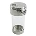 Salt Shaker, Newness Stainless Steel and Clear Acrylic Salt/Sugar/Spice/Pepper Shaker Seasoning Can with Rotating Cover, 3.7 Ounces (110 Milliliter)
