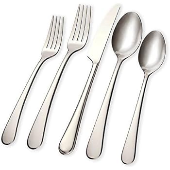 Hampton Forge Skandia 20-Piece Mirabella Flatware Set, Dinnerware Service For 4
