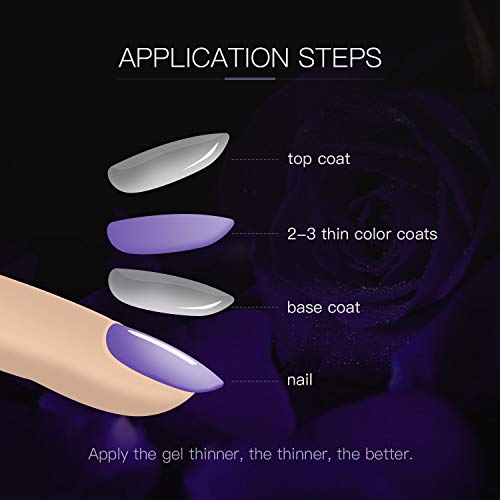 image for Gel Nail Polish Set 6 Colors ULG Non-Toxic Soak Off UV LED Nail Gel Va
