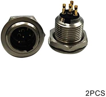 DGdolph 2Pcs/Set Durable Use 3 Pin Male Mini Xlr Audio Microphone Connector Adapter Silver