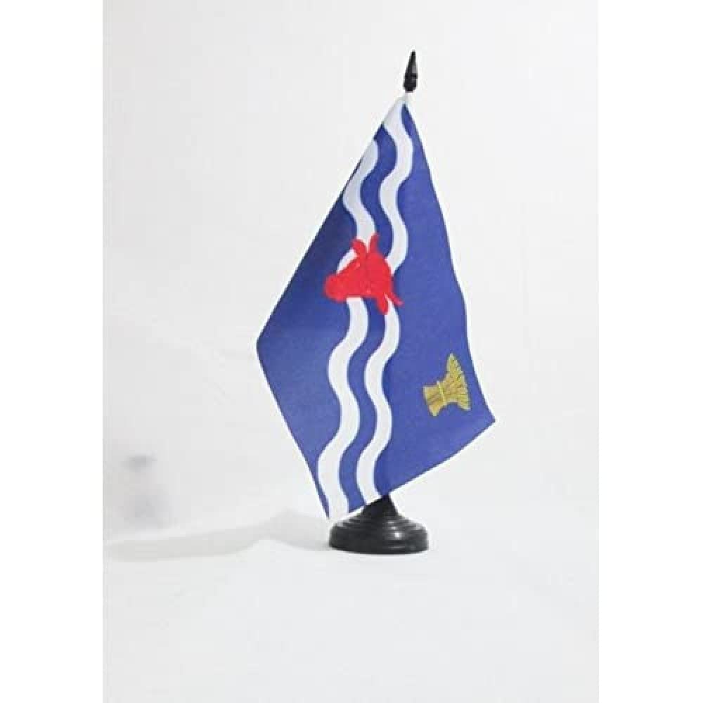 AZ FLAG Oxfordshire county Table Flag 5'' x 8'' - Oxfordshire county Office Decoration 100% Polyester 21 x 14 cm - Mini Desk Flag with Pole and Black Plastic Base
