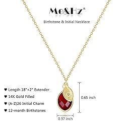 Me&Hz 14K Gold Filled January Birthstone Initial