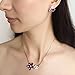 Neoglory Platinum Plated Purple Clear Crystal Jewelry Set, Pendant Necklace, Earrings, Bridesmaid Jewelry Wedding Women Gift
