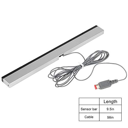 Maliralt Wii Sensor Bar, LP06 Wired Receiver Infrared Sensor Bar Motion Sensor Inductor with Stand for Nintendo Wii/Wii U Console, Just Plug & Play with 8ft Connection Cable. - Thumbnail 5