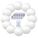 Just Artifacts 12inch Decorative Round Chinese Paper Lanterns 10pcs w/ 12pc LED Lights and Clear String (Color: White) primary